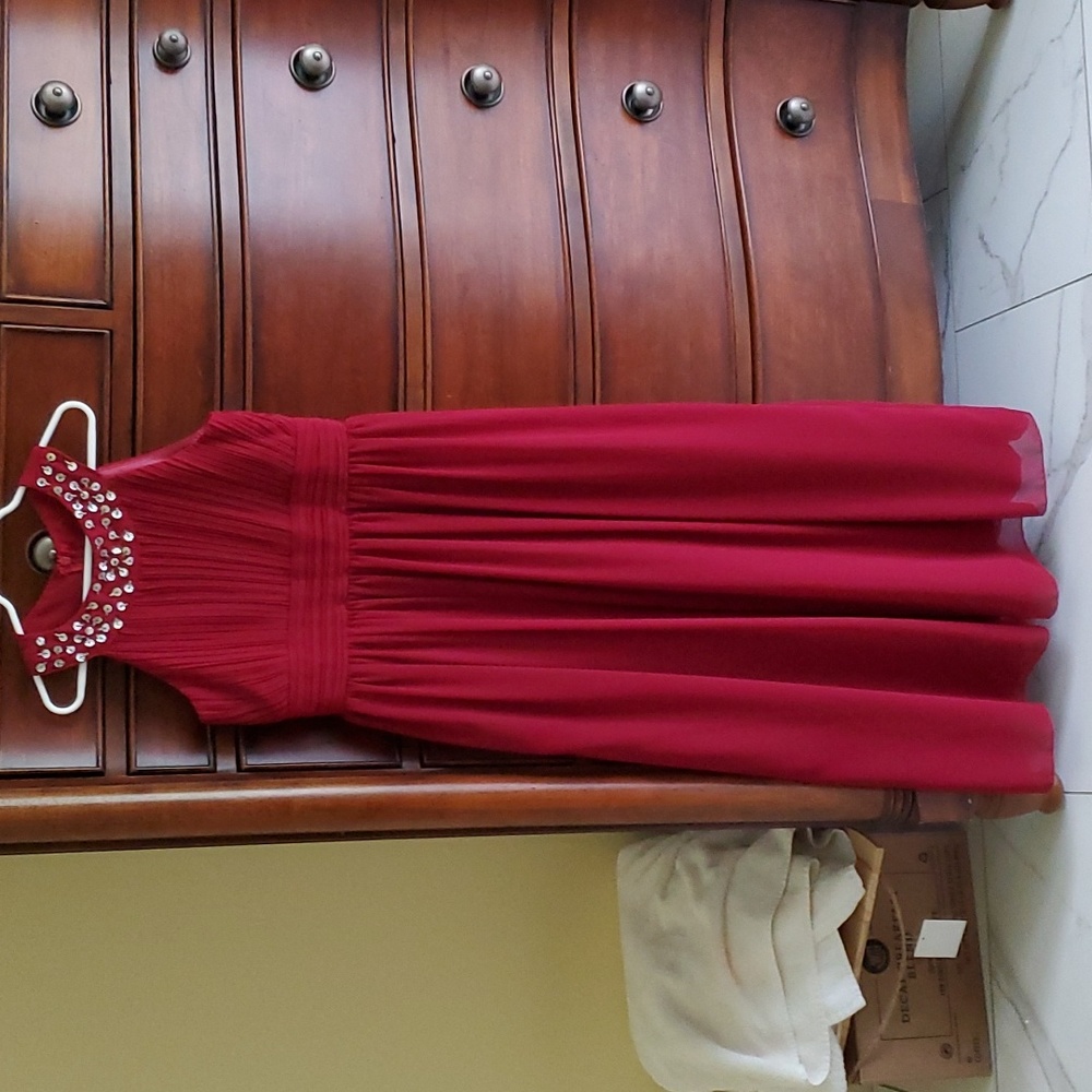 Crimson ball gown